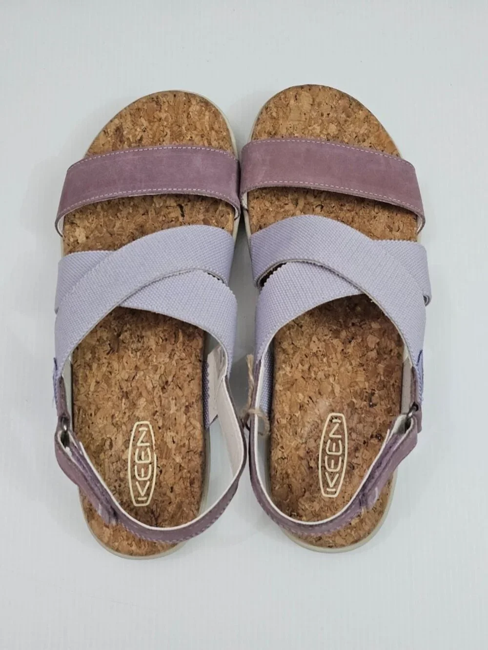 Keen Elle Criss Cross Slingback Sandal Womens 9.5 Purple Comfort Platform NEW